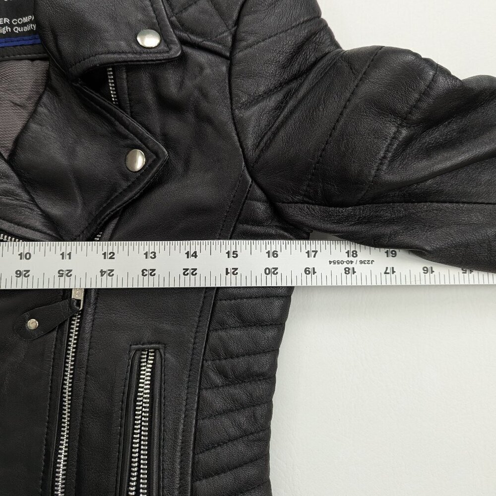 Y&M Leather Women's Leather Moto Jacket XS - Picture 8 of 11